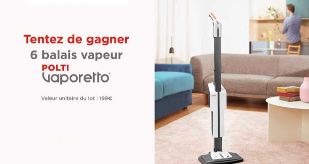 6 balais vapeur Polti Vaporetto de 199€ à gagner