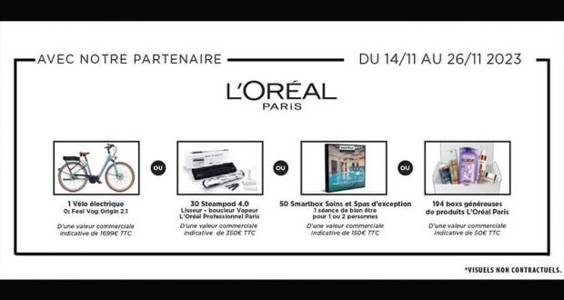194 box de produits L'Oréal Paris à gagner