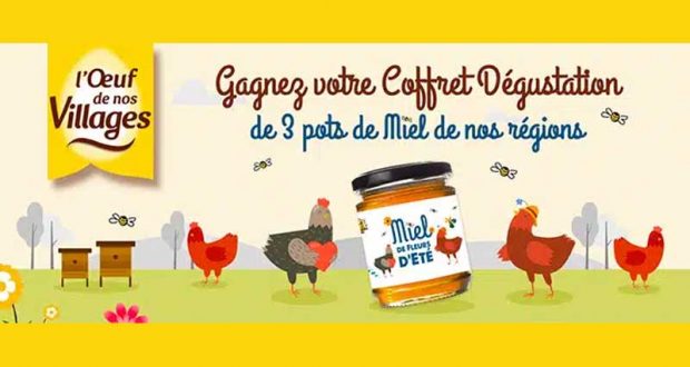 400 coffrets de 3 pots de miel offerts