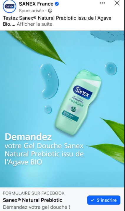 Gel Douche Natural Prebiotic BIO AGAVE SANEX