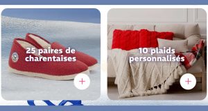 10 plaids personnalisés et 25 paires de Charentaises à gagner