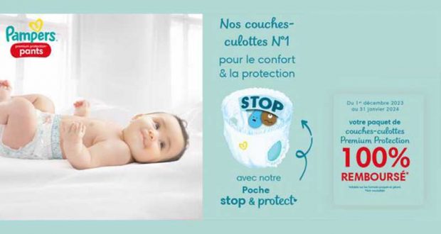 Culottes Premium Protection Pampers 100% remboursé