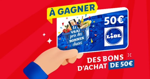 100 bons d'achat Lidl de 50 euros offerts