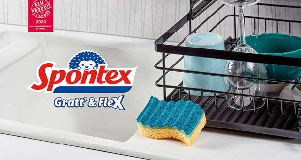 250 lots de 5 packs de 2 éponges Spontex Gratt’&Flex offerts