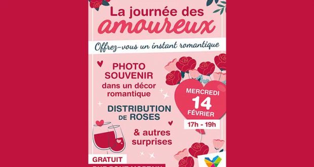 Distribution de roses et Photo souvenir gratuites