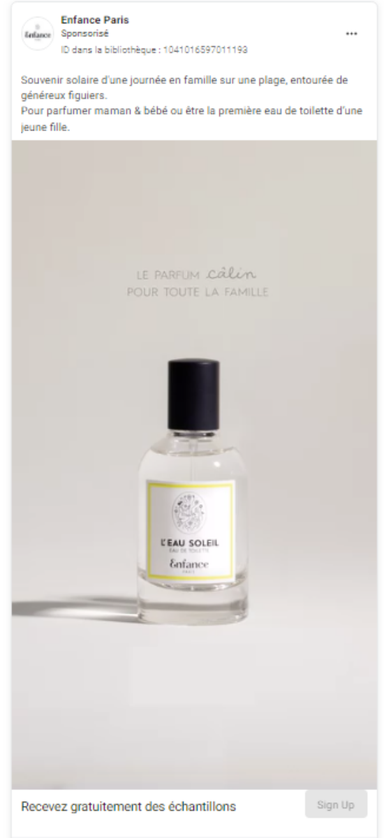 parfum L’Eau Soleil Enfance Paris