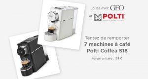 7 machines à café Polti Coffea S18 offertes