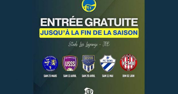 Entrée gratuite aux Matchs du FC Châlon