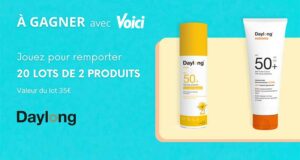 20 lots de 2 produits de protection solaire Daylong offerts