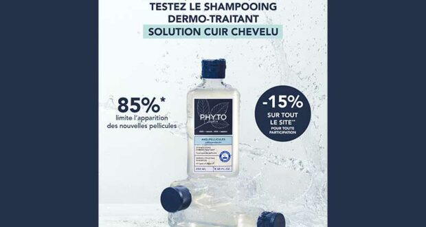 15 Shampooings Dermo-Traitants Anti-Pellicules de Phyto offerts