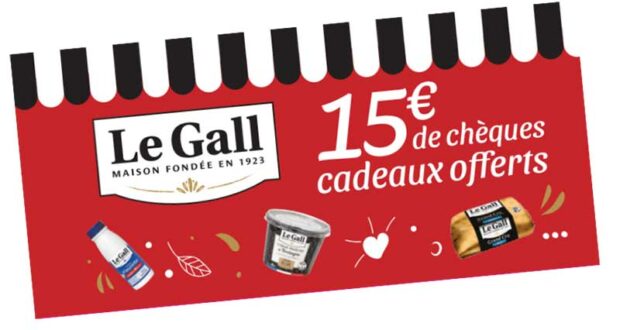 50 chéquiers de réduction de 15€ Maison Le Gall à gagner