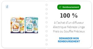 Diffuseur Electrique Febreze 100% Remboursé