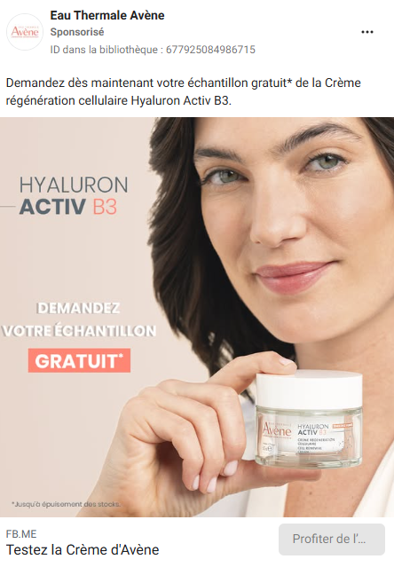 Crème régénération cellulaire Hyaluron Activ B3 Avène
