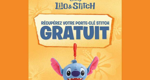 Porte-clé Stitch + ballon Smyths Toys gratuits en magasin