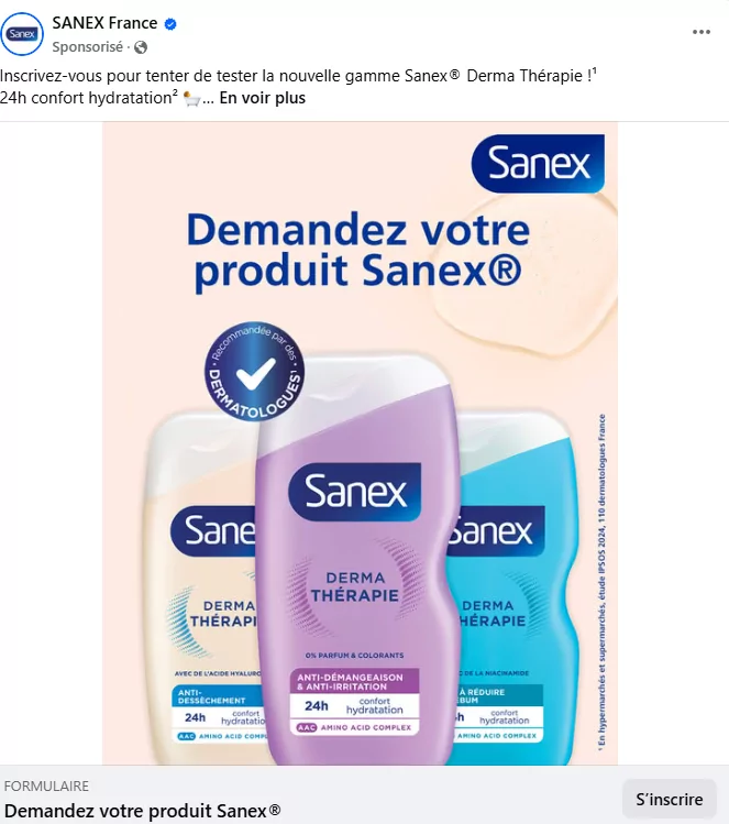 Produits Gamme Derma Thérapie Sanex