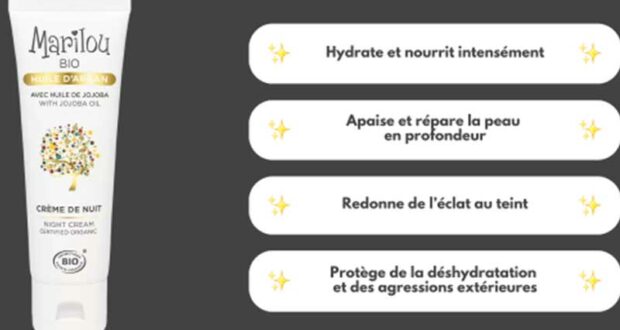 30 Crèmes de Nuit à l’Huile d’Argan Bio Marilou Bio à tester