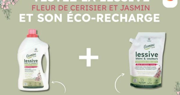 60 Lessive Fleur de cerisier et jasmin et sa recharge 1L Etamine du lys à tester