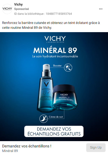 routine soin Minéral 89 de Vichy