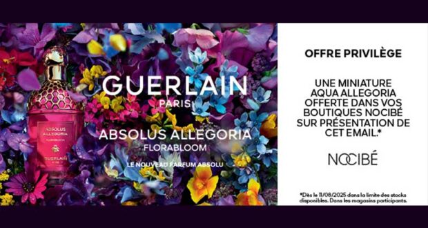 Miniature GRATUITE du parfum Aqua Allegoria de Guerlain
