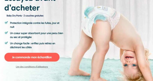 Échantillons gratuits de couches Pampers