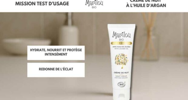 30 Crème de Nuit à l'Huile d'Argan Marilou Bio offertes