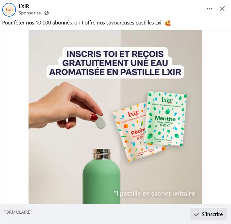Eau Aromatisée en Pastille LXIR