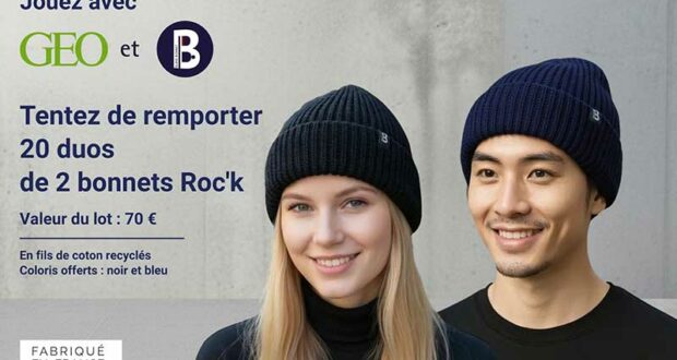 20 lots de 2 bonnets Roc'k à gagner (70€ chaque)