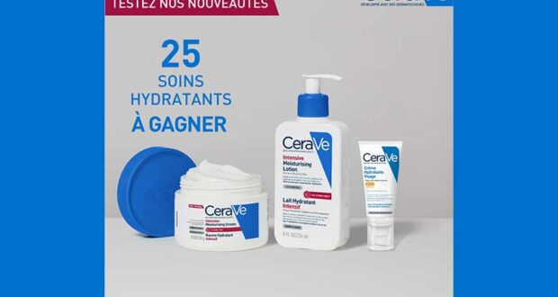 25 routines de 3 soins hydratants CeraVe offertes