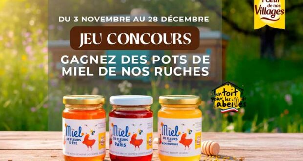 500 coffrets de pots de Miel à gagner