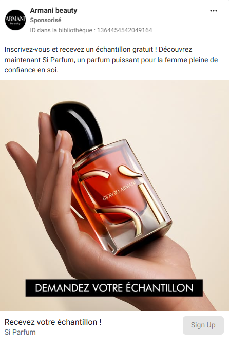 nouveau parfum Sì de Giorgio Armani