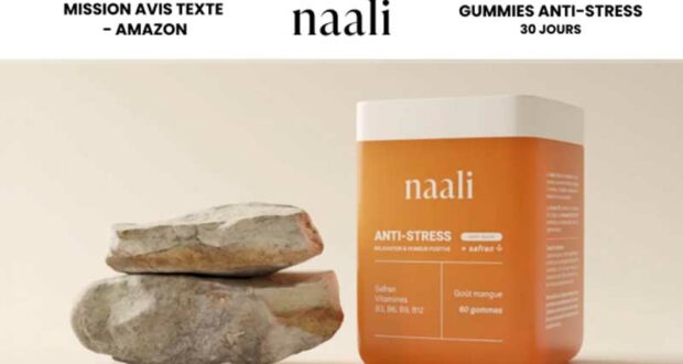60 Gummies anti-stress au Safran Naali à tester