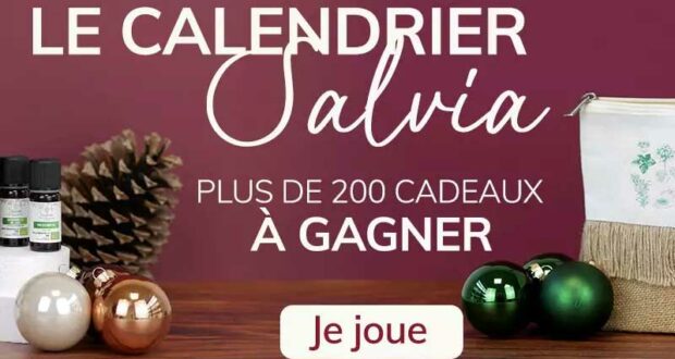 Le calendrier Salvia - Plus de 200 cadeaux à gagner