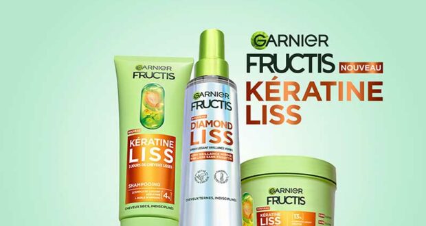 1070 nouvelles routines GARNIER FRUCTIS Kératine Liss offertes
