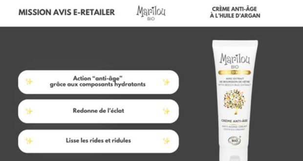 30 Crèmes Anti-Âge à l'Huile d'Agran Marilou Bio à tester