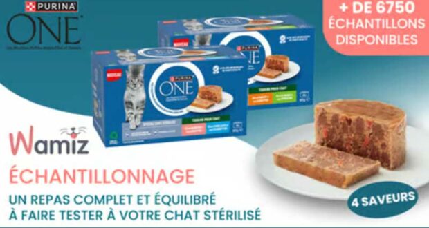 6750 échantillons gratuits de Purina One Terrine pour chat