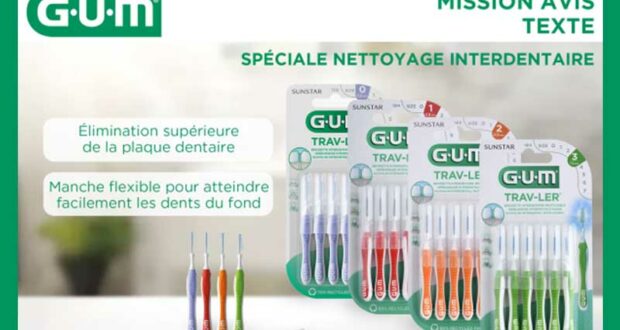 Brossettes interdentaires GUM TRAV-LER gratuites