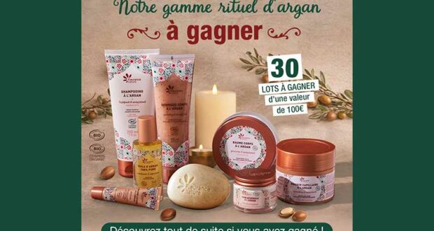 30 gammes de produits de soin Argan Fleurance Nature offertes