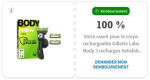 Rasoir Rechargeable BODY GilletteLabs 100% Remboursé