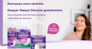 Échantillons gratuits Always Discreet sur Doctissimo