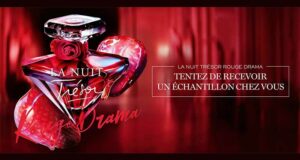 Échantillons gratuits du parfum Lancôme La Nuit Trésor Rouge Drama