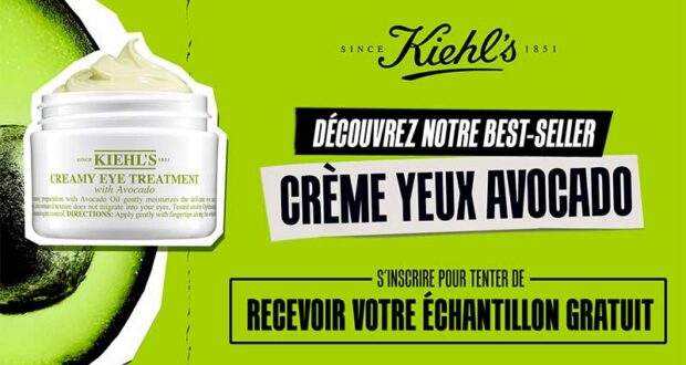 5000 Échantillons gratuits de la Crème Yeux Avocado Kiehl’s