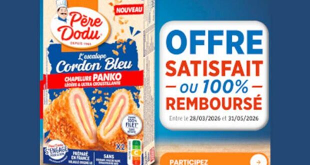 Escalope Cordon Bleu Chapelure PANKO Père Dodu 100% Remboursé