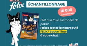 10000 échantillons gratuits FELIX Sauce Time pour chats