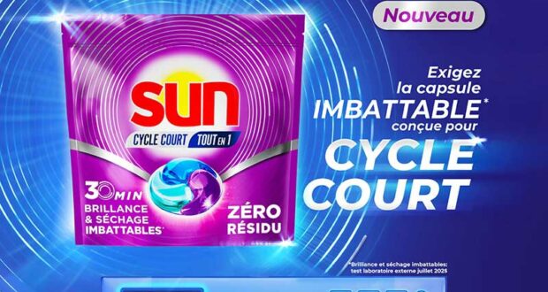 3000 packs de capsules lave-vaisselle SUN Cycle Court gratuits
