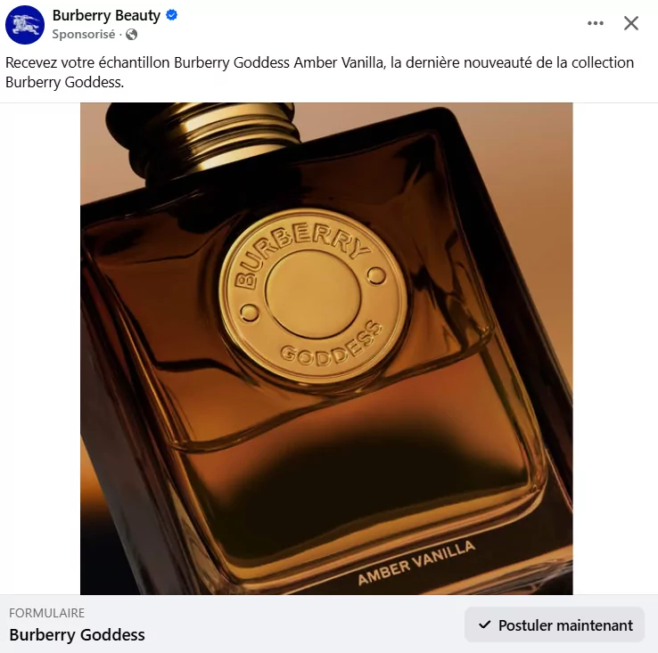 Eau de Parfum Goddess Amber Vanilla Burberry Beauty