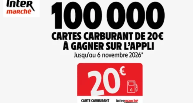 100 000 cartes carburant de 20€ à Gagner