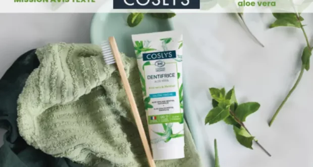 15 dentifrice aloe vera au fluor Coslys à tester