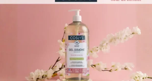 20 gel douche douceur à la fleur de cerisier Coslys à tester