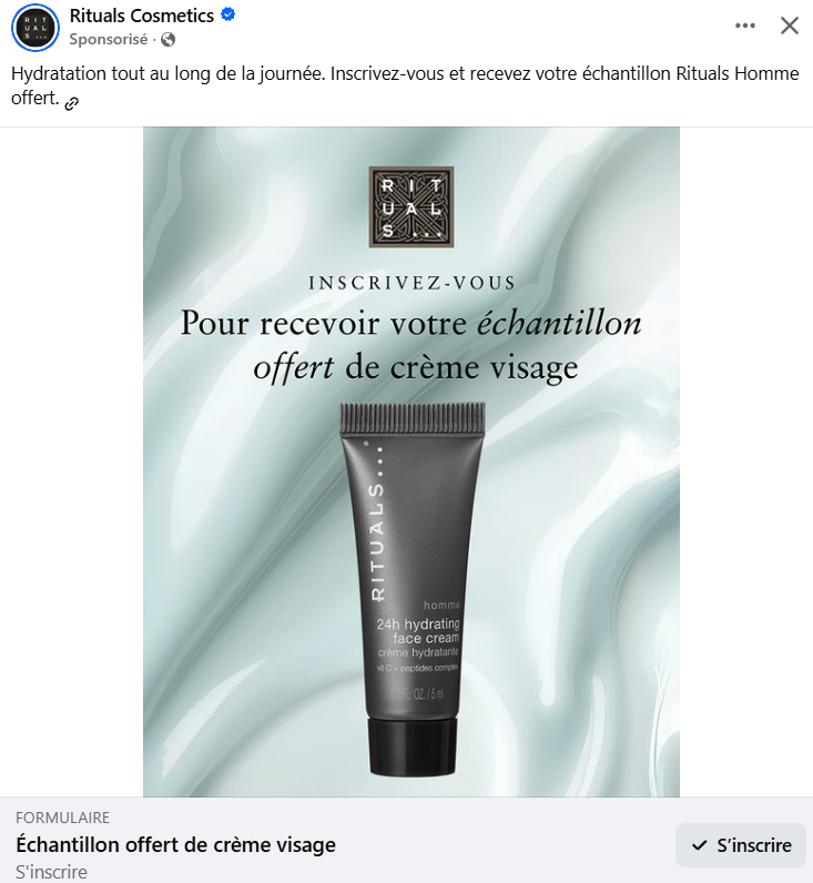 Crème Visage 24h Hydrating Rituals Cosmetics